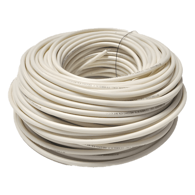Cable para Cercas Electrificadas / Doble Aislado / Bobina 50 m (164 ft) / Calibre 22 AWG / Anti-UV / Multifilar / -10°C a 60°C