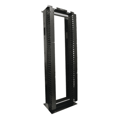 Rack de Aluminio / 45U / 7 ft (2.1 m) x 19 in / Gestión 190 Cables Cat6 / Organizadores Verticales con Puertas / Diseño Apilable