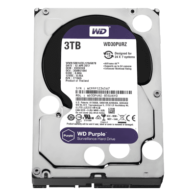 Disco Duro PURPLE de 3TB / 3 AÑOS DE GARANTÍA / Para Videovigilancia