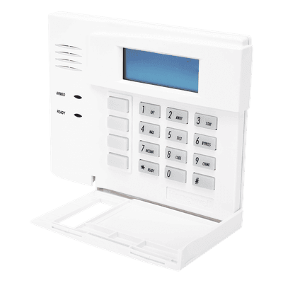 Teclado de Control para Alarma / Pantalla LCD de Palabras Fijas en Inglés / Teclas Retroiluminadas / 4 Botones de Función Programables / Compatible con Paneles VISTA