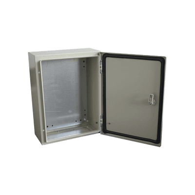 Gabinete de Acero IP66 / 300x400x200 mm / 11.8x15.7x7.9 in / IK10 / 30 kg / Placa Trasera Metálica