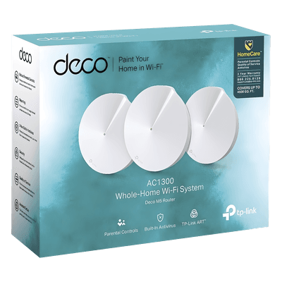 Kit Mesh Wi-Fi 5 / AC1300 Mbps / 2 Puertos Gigabit WAN/LAN / 4 Antenas Internas MU-MIMO / App Deco iOS/Android / HomeCare