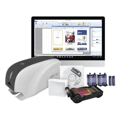 Impresora de Tarjetas PVC / Una Cara / Velocidad 23 seg/tarjeta / Impresión UV / SmartMark / Ethernet Opcional