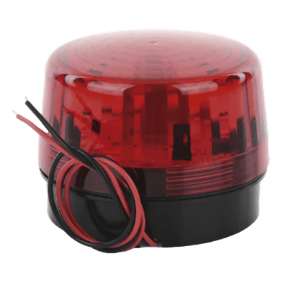 Luz Estroboscópica LED / 35 LEDs / 8 Patrones de Parpadeo / IP66 / 12-24 Vcc/Vca / Batería de Respaldo 9V