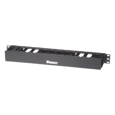 Organizador de Cables Horizontal / 1UR / 19 pulgadas (483 mm) / Solo Frontal / Gestión Coaxial, Fibra y Categoría 5e/6