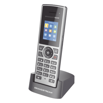 Teléfono IP Inalámbrico DECT / Alcance 350 m (1148.3 ft) Exterior / 10 Cuentas SIP / 20 Horas Conversación / Pantalla Color 1.8 Pulgadas / Audio Full HD