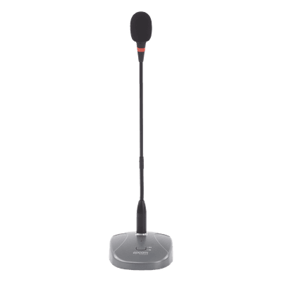 Micrófono de Escritorio / Condensador de Alta Sensibilidad / Respuesta 20-12 kHz / 2 Tonos de Timbre / Conector XLR y TRS / Alimentación Dual
