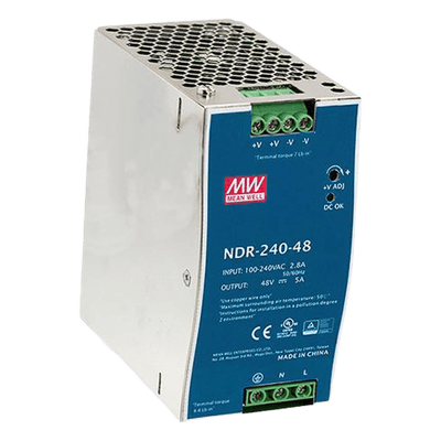 Fuente de Poder Industrial / 240W / 48Vcc / 5A / Riel DIN / Entrada Universal 90-264Vca