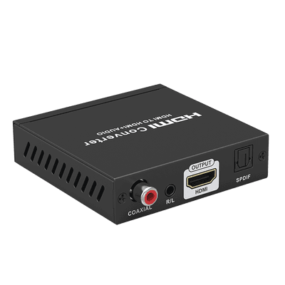 Extractor de Audio HDMI / 4K 60 Hz HDR / Salida SPDIF + Coaxial + R/L 3.5 mm / ARC / HDCP 1.4/2.2 Bidireccional / Salida HDMI Solo Video