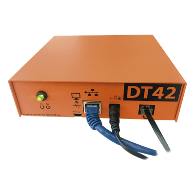 Receptora de alarmas IP Universal con 1 entrada de linea telefónica, para su central de monitoreo, recepción TCP/IP o GPRS, serie M2M, paneles de alarma Hikvision, entre otros.