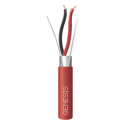 Cable FPLR para Alarmas de Incendio / 2x18 AWG / Blindado / 305 m (1000 ft) / Rojo / -20°C a 75°C
