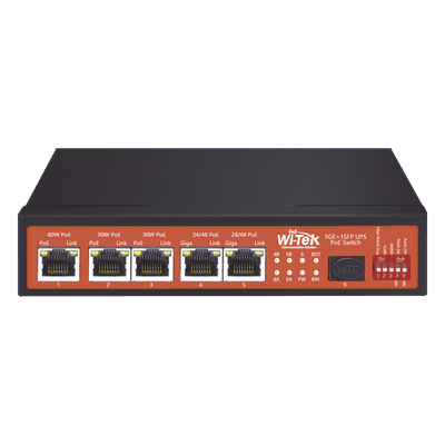 Controlador Solar de 5A con Switch PoE / 1 Puertos Gigabit PoE 802.3 bt / 2puertos PoE 802.3 af/at con 2 Puertos PoE Pasivo 24 Vcc / 1 Puerto SFP / No administrable