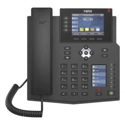 Teléfono IP Empresarial / 16 Líneas SIP / Pantalla LCD 3.5