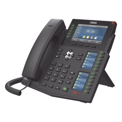 Teléfono IP Empresarial / 20 Líneas SIP / Triple Pantalla Color / Puertos Gigabit / PoE / Bluetooth / Opus