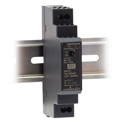 Fuente de Poder Riel DIN / 12VCC / 15W / Entrada Universal 85-264VAC / Ultra Delgada 17.5mm