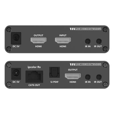 Extensor HDMI / 4K @ 60 Hz / Sin Compresión / Cero Latencia / Alcance 700 m (2296.6 ft) / Cascada 10 Receptores / IR Bidireccional / ARC / S/PDIF