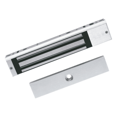 Chapa Magnética Electromagnética / 617 lbs (280 kg) / 12 VDC / LED de Estado / Anti-residual / Interior