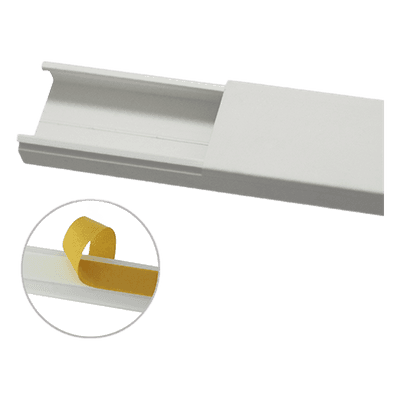 Canaleta para Cableado / 35 x 17 mm / 6 pies (1.83 m) / Sin División / PVC Rígido / Adhesivo Integrado