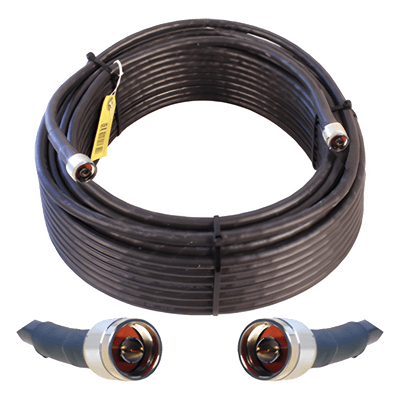 Jumper Coaxial de Baja Pérdida / 30.48 m (100 pies) / 50 Ohms / Blindaje >90 dB / N Macho a N Macho