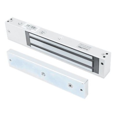 Chapa Magnética Electromagnética / 280 kg (617.3 lbs) / LED Ultra-Brillante / Sensor de Estado / 12/24 VCC / Aluminio Anodizado