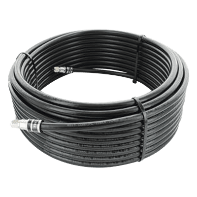 Jumper Coaxial / 75 Ohm / 22.86 m (75 pies) / Blindaje 90 dB / Conector F Macho / RG11 Equivalente LMR400-75