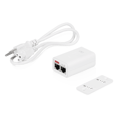 Adaptador PoE / Gigabit 10/100/1000 Mbps / 24 VDC 0.3 A / Protección ESD / 72 x 45 x 33 mm / Interior