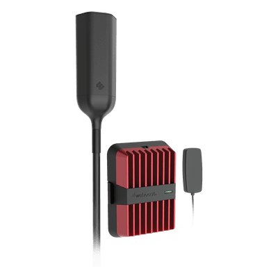 Amplificador de Señal Celular / 4G, 3G, VoLTE y Voz / Multiusuario / Multioperador / Alcance Extendido 74% / Antena OTR Omnidireccional / Tractocamión y Pick-up Pesado