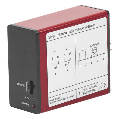 Sensor de Masa Vehicular / 1 Canal / 12/24 VAC/VCC / Salidas NC/NO / Modo Presencia y Pulso / Exterior