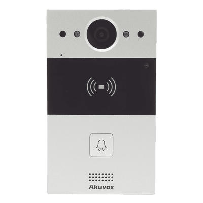 Videoportero IP / 1 Botón / Cámara 2 Megapixel / 110° / Lector MIFARE y PROX EM / SIP / ONVIF / IP65 / PoE / Control 2 Puertas / Cloud