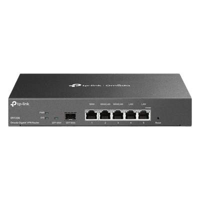 Router Empresarial Multi-WAN / 5 Puertos Gigabit / 1 Puerto SFP / 150,000 Sesiones Concurrentes / 55 Túneles OpenVPN / 100 Túneles IPsec / Gestión Cloud Omada