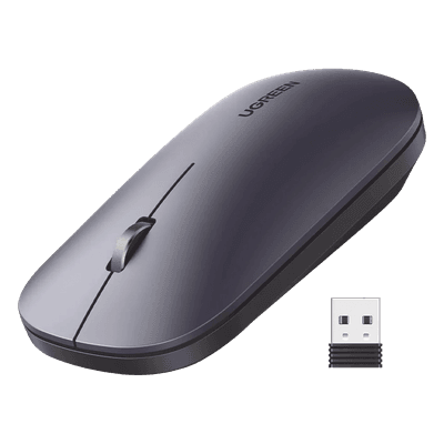 Mouse Inalámbrico / 2.4 GHz / Alcance 10 m (32.8 ft) / DPI 1000-4000 Ajustable / Ultra Delgado 3 cm / Silencioso 40 dB