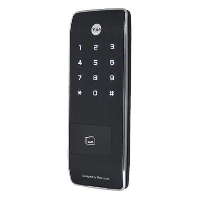 Cerrojo Electrónico de Sobreponer / Perfil Ultra Delgado 11 mm / 40 Usuarios RFID / PIN 4-8 Dígitos / Cierre Automático / Alarma Multifuncional / 4 Pilas AA / Puerto Emergencia 9V