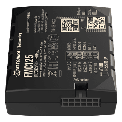 Rastreador Vehicular GPS / 4G LTE CAT 1 / 2G / Dual SIM / RS485 / RS232 / Bluetooth / DualCam / 170 mAh