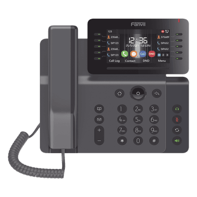 Teléfono IP Empresarial / 20 Líneas SIP / Pantalla 4.3" Ajustable / Wi-Fi 2.4/5 GHz / Bluetooth 5.0 / Puertos Gigabit / PoE