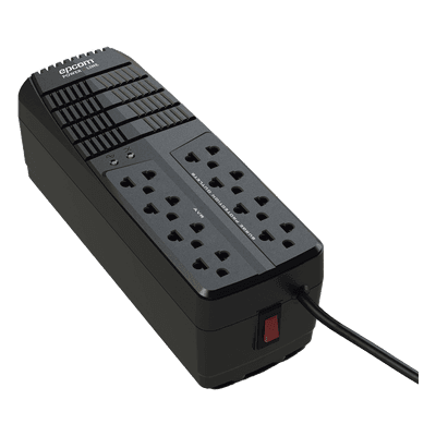 Regulador de Voltaje AVR / 2000 VA / 1000 W / 8 Contactos / Protección RJ11 / Rango 95-148 VCA