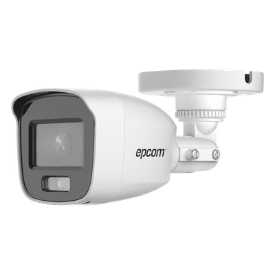Cámara Bala TURBOHD / 2 Megapixel / Color 24/7 / Luz Blanca 20 m (65.6 ft) / Micrófono Integrado / IP66 / Metal