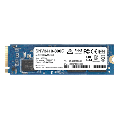 SSD NVMe M.2 / 400 GB / 400000 IOPS Lectura / 70000 IOPS Escritura / 1022 TBW / PCIe 3.0 x4 / Formato 2280/22110