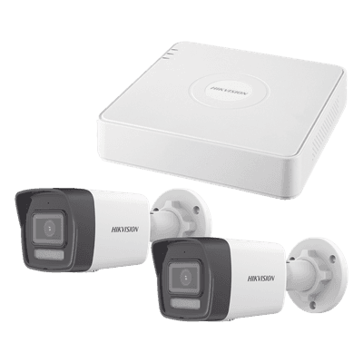 Kit de Videovigilancia IP / 2 Megapixel / NVR 4 Canales con 4 Puertos PoE / 2 Cámaras Bala / ColorVu Lite 20 m (65.6 ft) / IR 30 m (98.4 ft) / AcuSense Lite