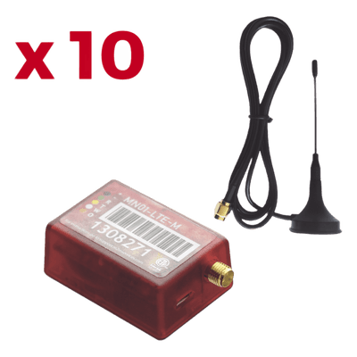 Kit Comunicadores de Alarma / 10 Unidades / 4G LTE-M y 5G / SIM Multicarrier / Compatible 99% Paneles / Control Remoto vía App