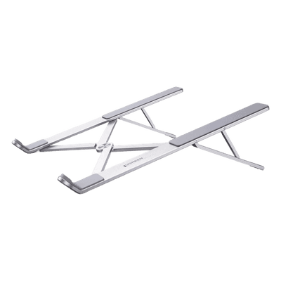 Soporte para Laptop / Ajuste de Altura 46.5-136.5 mm / Capacidad 5 kg / Compatible 11-17.3" / Diseño Plegable / Aluminio + Silicona