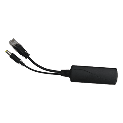 Splitter PoE / Entrada 802.3af/at 30W / Salida 12 VCC 2A / Puerto 10/100 Mbps / Protección 6kV / -40 a 80°C
