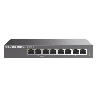 Switch PoE+ Gigabit No Administrable / 8 Puertos 10/100/1000 Mbps / 4 Puertos PoE+ 60W / 16 Gbps / 8K MAC
