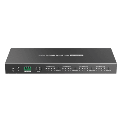 Switch Matricial HDMI / 4x4 / 4K UHD 4096x2160@60Hz / HDR10 / 18 Gbps / 600 MHz / Audio 7.1 / EDID / Downscaling Automático