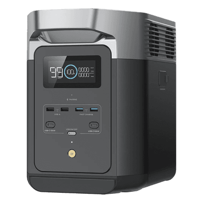 Estación de Energía Portátil / 2048 Wh / 6 Salidas CA 2400 W (Max. 3400 W) / 2 USB-C 100 W / Carga Rápida X-Stream 1800 W / Wi-Fi y Bluetooth / Expansible hasta 6 kWh