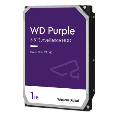 Disco Duro para Videovigilancia / 1 TB / SATA III 6 Gb/s / 5400 RPM / 64 MB Caché / 3.5 Pulgadas / 64 Cámaras / 8 Bahías / 0°C a 65°C (32°F a 149°F)