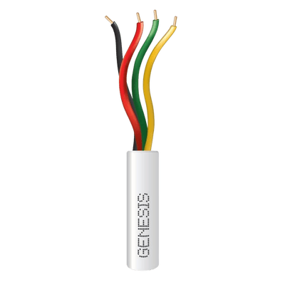 Cable para Alarma / 4 Conductores / 22 AWG / Riser / Bobina 305 m (1000 ft) / Blanco