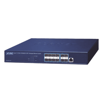 Switch Administrable Capa 3 / 12 Puertos SFP+ 10G / CPU MIPS 800 MHz / 1U Rack / 30.2W