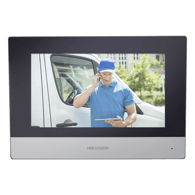 Monitor Híbrido IP WiFi Touch Screen / 7" / Resolución 1024x600 / PoE 802.3af / Audio Bidireccional / 8 Entradas de Alarma / Compatible 4 Hilos Analógicos