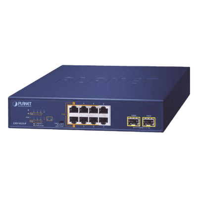 Switch PoE No Administrable / 2 Puertos 802.3bt 60W / 4 Puertos 802.3at 30W / 2 Puertos Gigabit TP / 2 Puertos SFP / 180W Total / 20Gbps