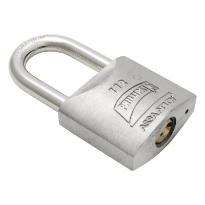 Candado Metálico de Gancho Corto / Acero Cementado Niquelado / Llave PH-32 / 4 Pernos de Combinación / Anti-Palanca / Barreno para Agua